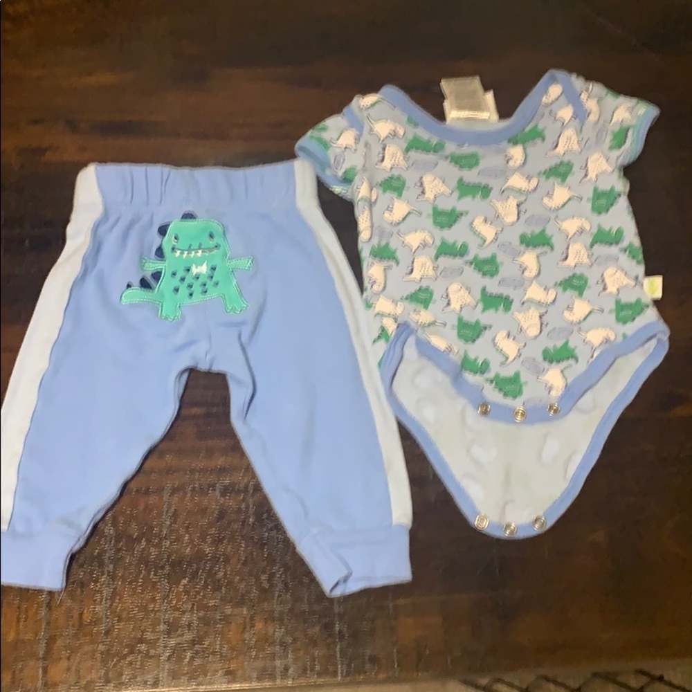 Dinosaur onesie with pants set